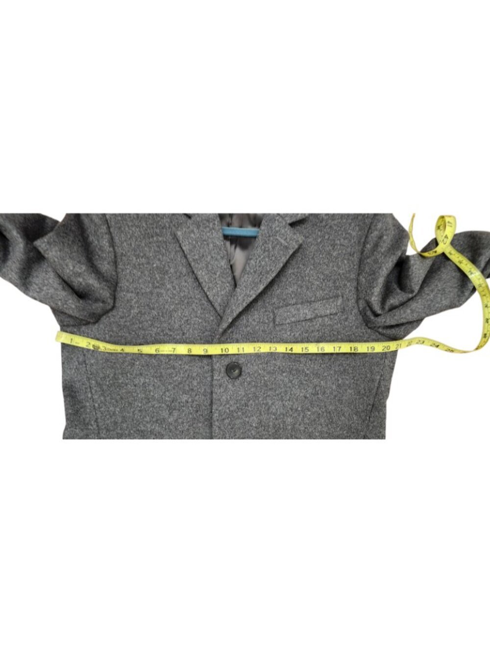 Hugo Boss Cashmere Wool Coat Mens 38R Gray Slim Fit Overcoat Luxury - Picture 14 of 15